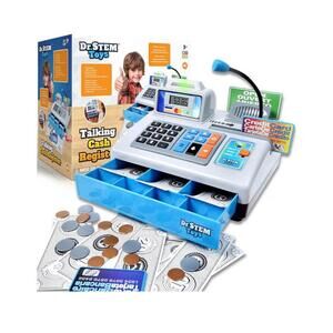 Dr. STEM Toys | Talking Toy Cash Register with 3 Languages